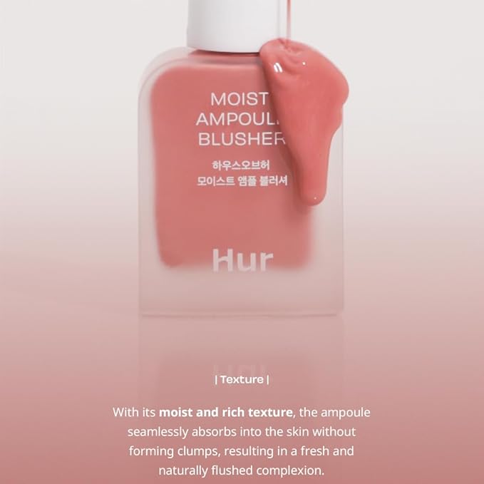 Moist Ampoule Blusher, Buildable Water-based Formula, Infused with over 50% moisture essence, no tackiness, long-lasting moisture, weightless feel (04 Lavender Flush, 20ml)-VivaGrace Women
