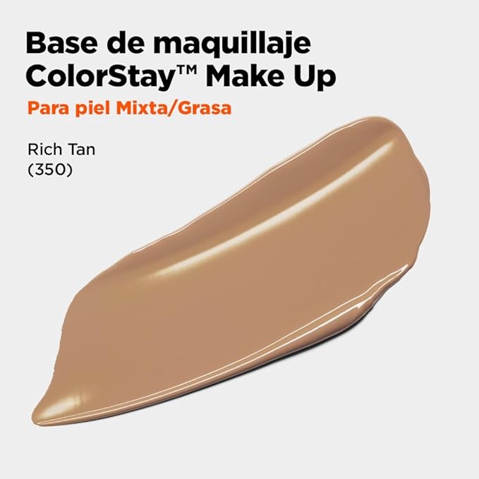 Revlon Colorstay Make Up Combination Oily Skin 350 Rich Tan 30ml-VivaGrace Women
