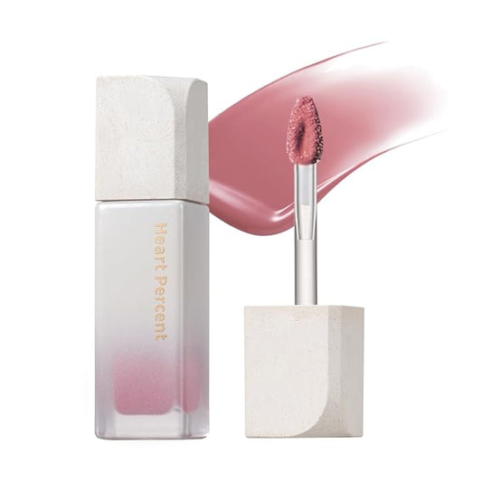 Heart Percent Dote On Mood Pure Glow Tint, Watery & Lightweight Moisturizing Lip Stain Long Lasting Liquid Lipstick 6.8g, #13. Bare Lips-VivaGrace Women