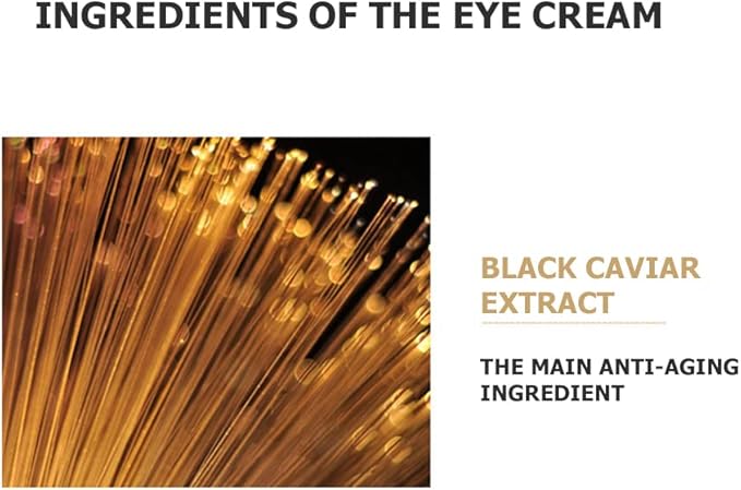 Caviar Black Gold Moisturizing Eye Cream Skin Rejuvenation Dark Circles Smoothing Wrinkles 60g 2.12oz-VivaGrace Women