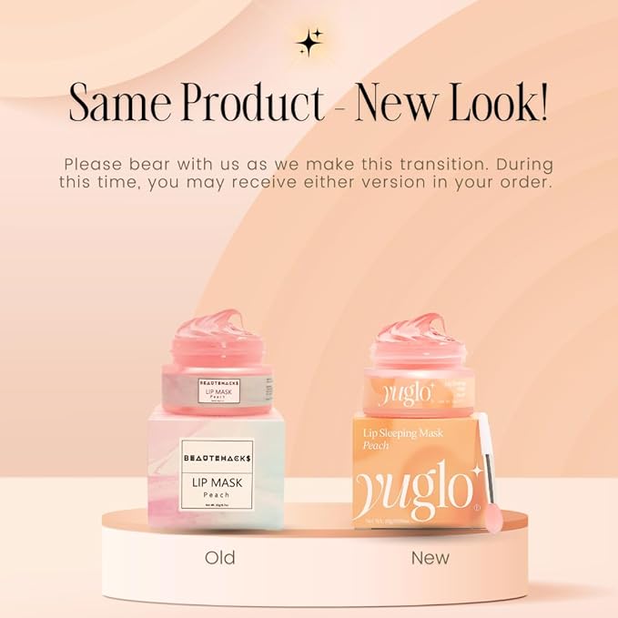 Moisture & Collagen Booster Lip Sleeping Mask - Treatment to Restore, Hydrate & Plump Dry Chapped Lips - Peach-VivaGrace Women