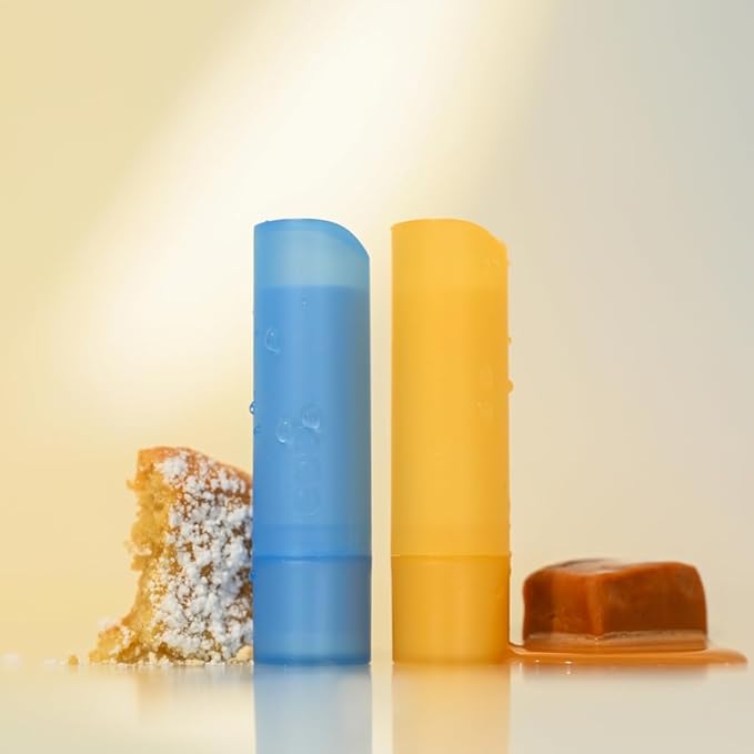 eos Holiday Lip Balm Gift- Sugar Cookie & Vanilla Toffee, Stocking Stuffers, All-Day Moisture Lip Care, 0.14 oz, 2-Pack-VivaGrace Women