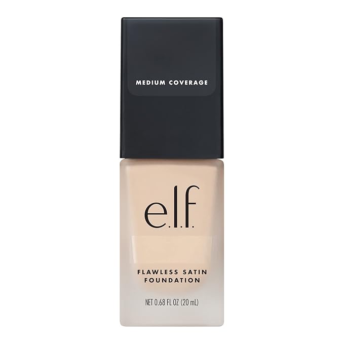 e.l.f. Flawless Finish Foundation, Lightweight & Medium Coverage, Semi-Matte Finish, Pearl, 0.68 Fl Oz (20mL)-VivaGrace Women