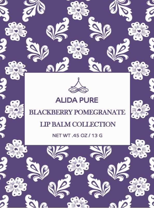 Blackberry Pomegranate Lip Balm Collection, Vegan Lip Balm Set, Beeswax Free, with Avocado Oil, Organic Jojoba Oil, and Vitamin E, Natural Moisturizer for Dry, Chapped Lips, 3 Tube Set-VivaGrace Women