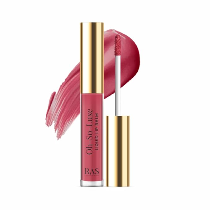 Oh-So-Luxe Liquid Tinted Lip Balm, Hydrating & Nourishing Tinted Lip Oil for dry dark lips, results in Soft & Glowing Lips, Moisturizing, Non-Sticky Mauve Pink Shade - 0.10 Fl Oz - RAS LUXURY OILS-VivaGrace Women