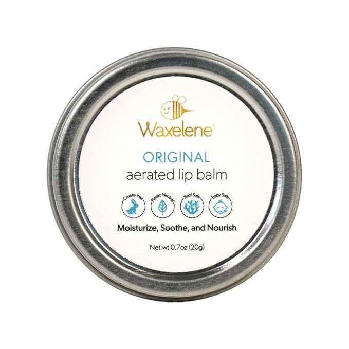 Waxelene Original Aerated Lip Balm Tin 4pc, Best Lip Balm Ever Organic Multipurpose Ointment Baby Eczema Dry Sensitive Skin Body Hand Face Moisturizer-VivaGrace Women