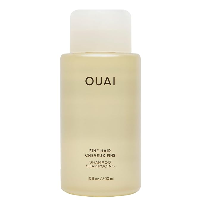 OUAI Fine Shampoo - Volumizing Shampoo with Strengthening Keratin, Biotin & Chia Seed Oil for Fine Hair - Delivers Clean, Weightless Body - Paraben, Phthalate & Sulfate Free Hair Care (10 Fl Oz)-VivaGrace Women
