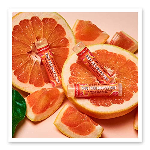 Crazy Rumors Ruby Red Grapefruit Lip Balm. 100% Natural, Vegan, Plant-Based, Made in USA (1-Pack)-VivaGrace Women