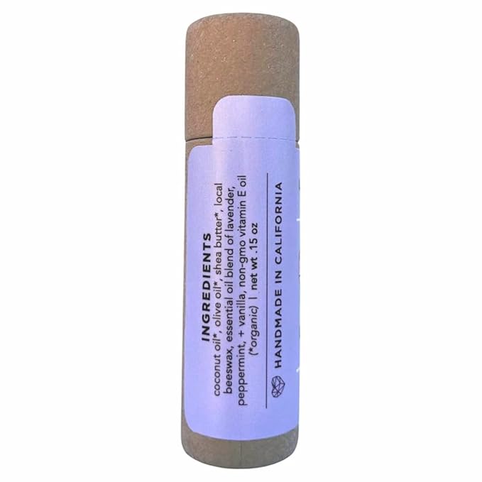 Plastic Free Lip Love | Jumbo Organic Lip Balm | Organic Beeswax and Plant Based | Zero Waste Natural Lip Balm (Lavender Mint)-VivaGrace Women