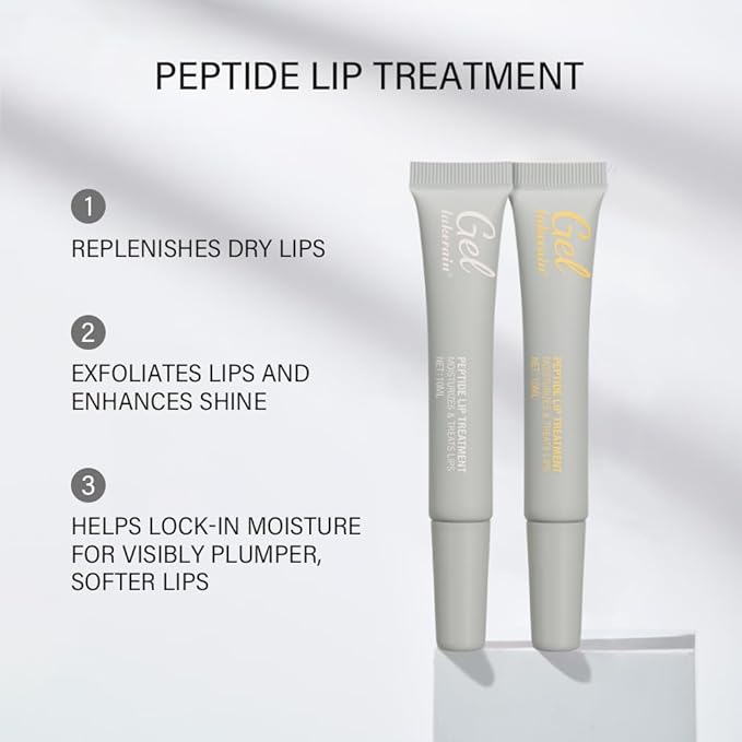 Peptide Lip Treatment Lip Care Gel - Moisturizing Lip Essence Absorption | Nourishing and Hydrating Dry Lips Butter, Organic Plant-Based Balm Lip Oil Essence Lip Gloss Lip Mask (03 Salted Carame)-VivaGrace Women