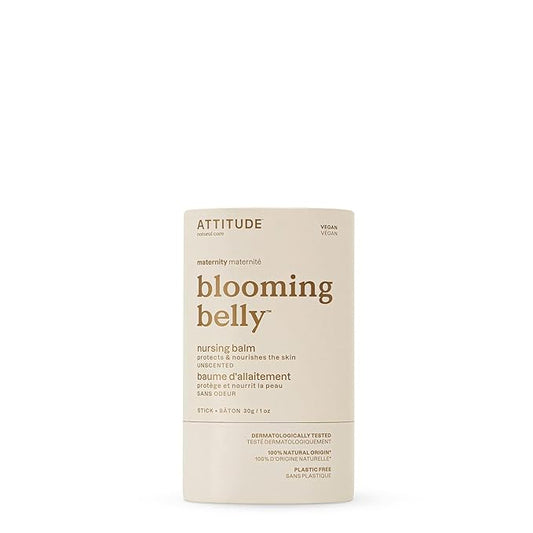 ATTITUDE Plastic-Free Nursing Balm Bar, Safe for Nursing, Plant and Mineral-Based Ingredients, Vegan and Cruelty-free Maternity Products, Unscented, 1 Ounce-VivaGrace Women