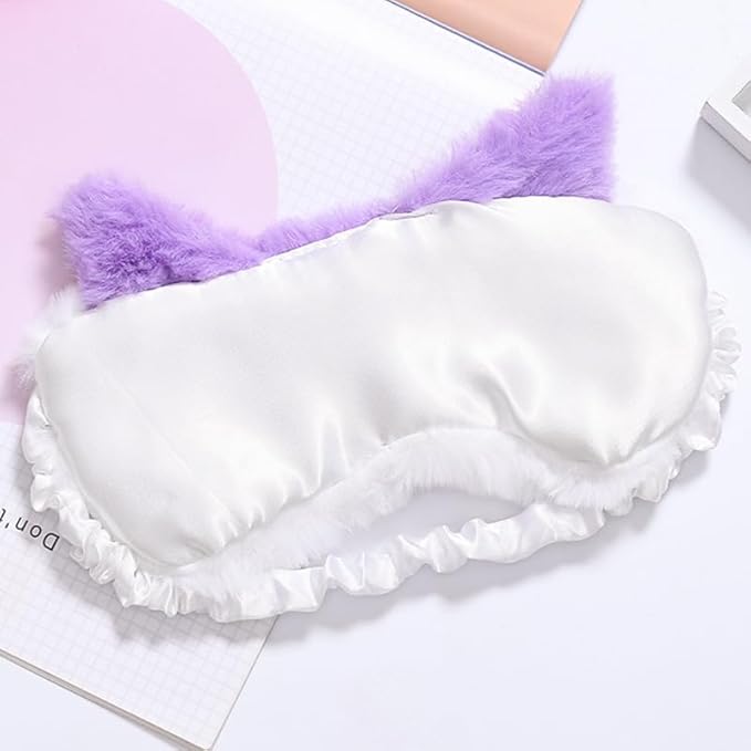 Fox Eye Mask Plush Fox Cloud Sheep Dream Eye Cover Sleeping Mask Eye Band Shade Blindfold Goggles Relax Travel Eye Patch-VivaGrace Women