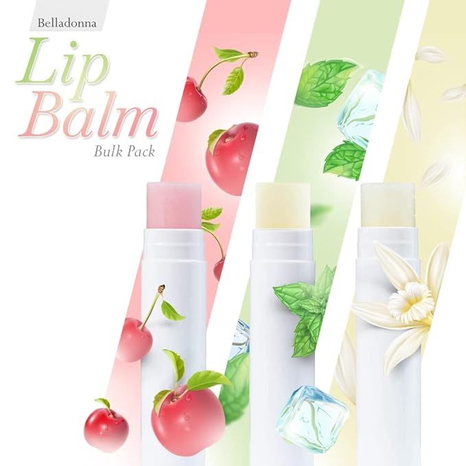 Lip Balm Bulk Unlabeled - Made in USA 150 Pack Cherry Bulk Chapstick - Natural Ingredients Vitamin E Shea Butter - Custom Chapstick Bulk For Party & Wedding Favors-VivaGrace Women