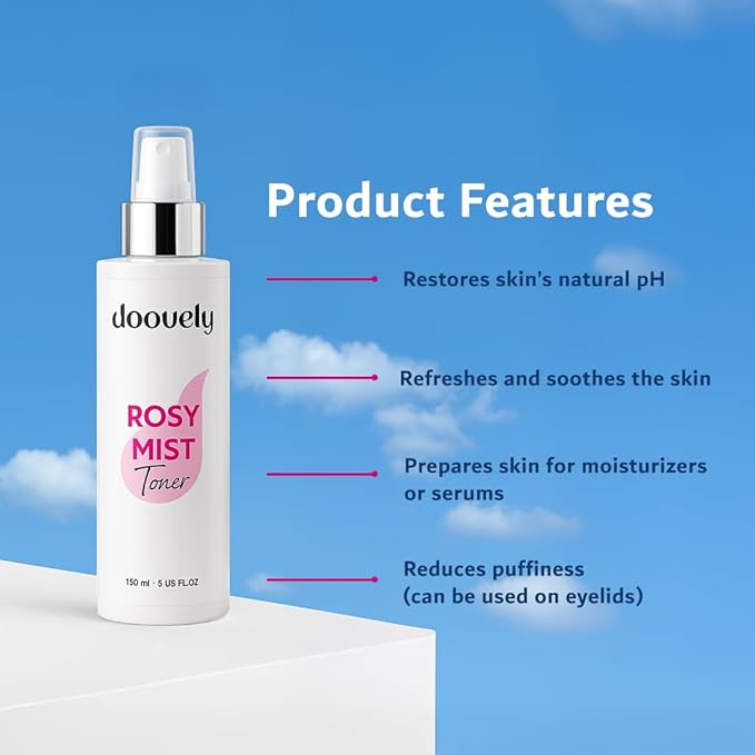 Rosy Mist Hydrating Toner – 150ml, Rose Water Spray for Face | Refreshing Toner & Face Mist Hydrating Spray for Glowing Skin, Instant Hydration, and Natural Radiance – All Skin Types.-VivaGrace Women
