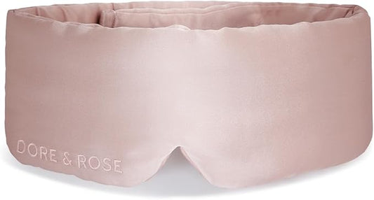 Dore & Rose Deep Sleep Mask Light Blocking, 23 Momme Mulberry Silk Eye Mask, Ultra Soft, Adjustable - Travel Sleeping Mask for Men & Women - Lotus-VivaGrace Women