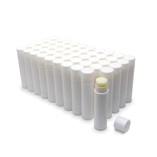 Natural Lip Balm Bulk, Customizable, 50 Pack, Vanilla | Add Your Own Labels For Party Favors, Gift Baskets, Business Branding, or Weddings. For Men, Women, and Children-VivaGrace Women