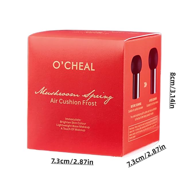 GL-Turelifes Mushroom Head Air Cushion CC Cream Foundation Water Feeling Flawless BB Cream Moisturizing Oil Control,lightweight & Smoothing Natural Face Concealer (H-02 Natural, 0.53 Oz)-VivaGrace Women