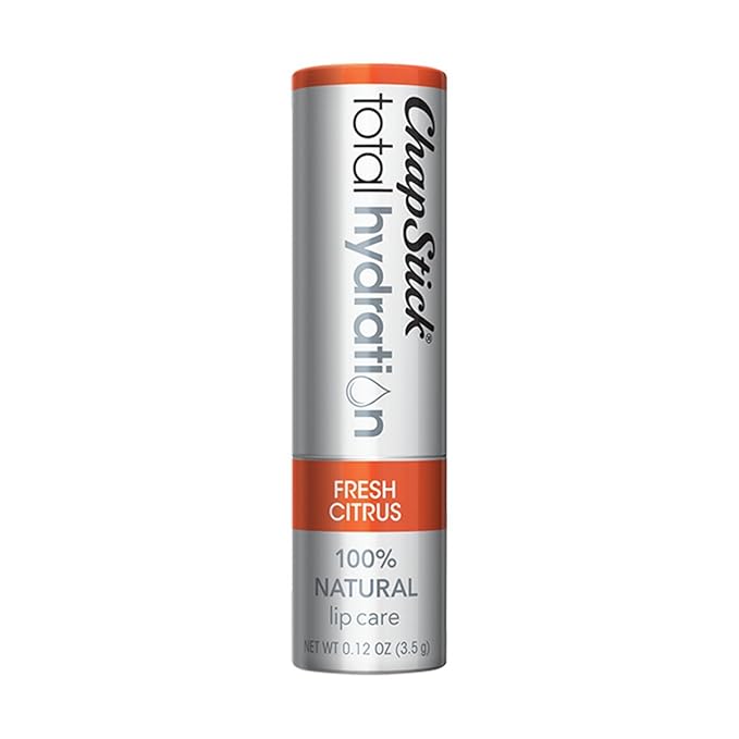 ChapStick Total Hydration (Fresh Citrus Flavor, 0.12 Ounce) Flavored Lip Balm Tube, Natural Age Defying Lip Care, Clinically Proven-VivaGrace Women