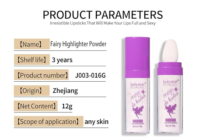 AKARY Shimmer Highlighter Powder, Fairy Polvo De Hadas Highlighter Powder & Blush Stick, Instant Glow Luminizer Duo, Glitter Body Face Hair High Gloss Stick, Sparkle Smudge-Proof Highlighter Stick Party Makeup (B1- #2)-VivaGrace Women