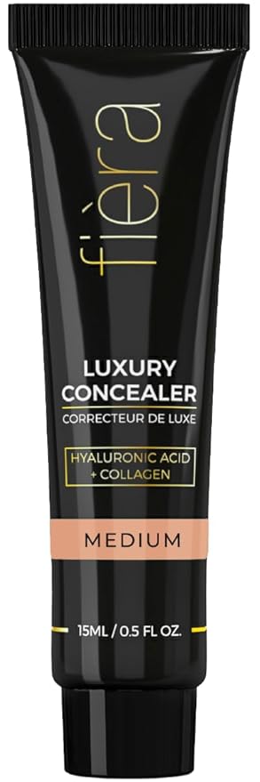 Fièra Luxury Concealer with Anti-Aging - All Day Coverage for Dark Circles, Fine Lines, Wrinkles & Spots - Medium, 0.5 Ounce-VivaGrace Women