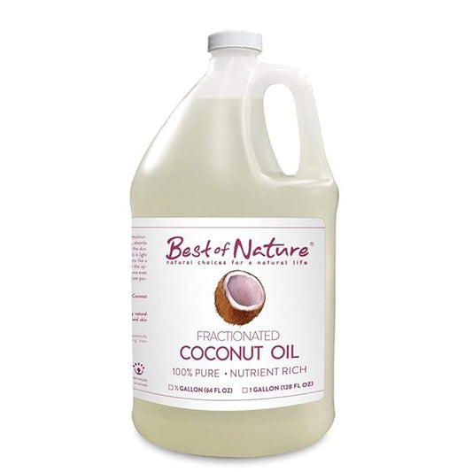 Best of Nature 100% Pure Fractionated Coconut Oil - Liquid MCT Massage & Body Oil, Unscented Moisturizer for Hair, Skin, Face, Aromatherapy Carrier for Essential Oils, Half Gallon (64 fl oz)-VivaGrace Women