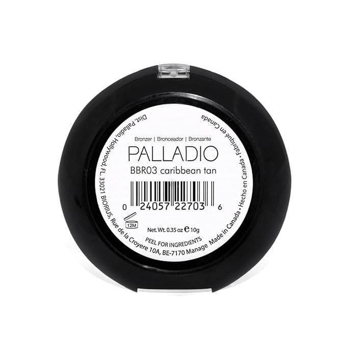 Palladio Baked Bronzer, Highly Pigmented and Easy to Blend, Shimmery Bronzed Glow, Use Dry or Wet, Lasts all day long, Provides Rich Tanning Color Finish, Powder Compact, Caribbean Tan-VivaGrace Women