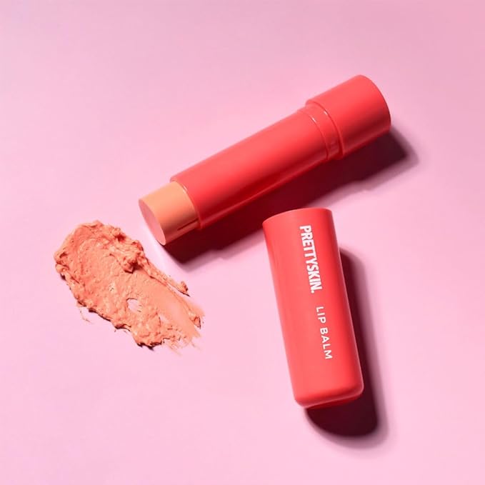 PS.PRETTYSKIN Moisture Lip Balm 0.15oz.(4.5g) Smooth, Soft Texture, Hydrating, Natural Shine, Glossy, korean lip balm (Peach)-VivaGrace Women