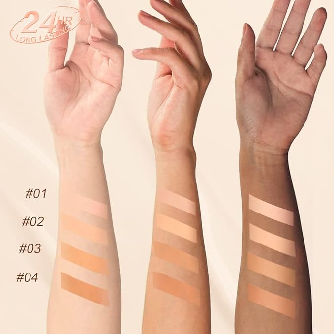 Ultra Matte Liquid Foundation Makeup, Full Coverage Shine Free Foundation Cream for Oily Skin, Waterproof Natural Face Foundation Make-Up Lasts Up to 24HR, 0.7Oz (#04)-VivaGrace Women