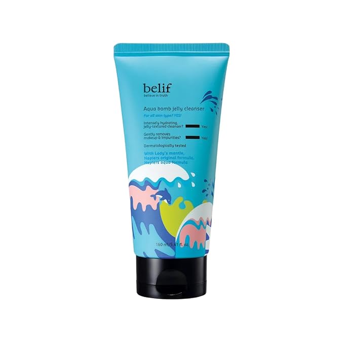 belif Jelly Hydrating Deep Cleanser – Low pH Mild & Gentle Gel-to-Foam Face Wash for Daily Deep Pore Cleansing, Hydrating and Refreshing for All Skin Types, Korean Skincare, 5.41 fl.oz-VivaGrace Women