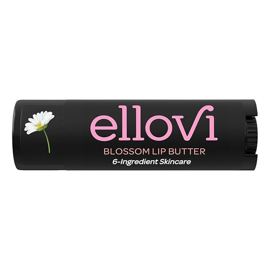 Natural Lip Butter Lip Balm - Blossom - Pure Enough to Eat - Made With Just 6 Vegan Ingredients - Moisturizing Lip Care for All Day Hydration (Single)-VivaGrace Women