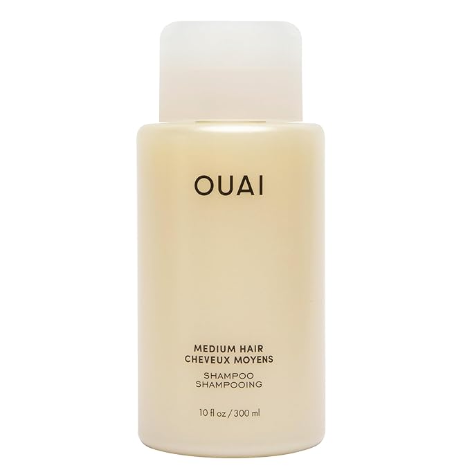 OUAI Medium Shampoo - Hydrating Shampoo with Coconut Oil, Babassu, Kumquat Extract and Keratin - Strengthens, Nourishes and Adds Shine - Paraben, Phthalate and Sulfate Free Hair Care Products (10 Oz)-VivaGrace Women