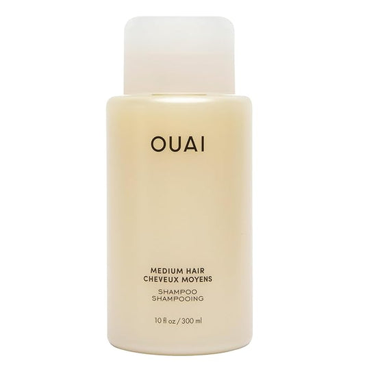 OUAI Medium Shampoo - Hydrating Shampoo with Coconut Oil, Babassu, Kumquat Extract and Keratin - Strengthens, Nourishes and Adds Shine - Paraben, Phthalate and Sulfate Free Hair Care Products (10 Oz)-VivaGrace Women