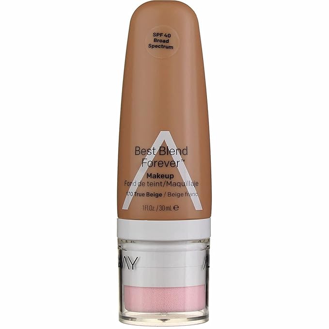 Almay Best Blend Forever Foundation, True Beige, 1 fl. oz., SPF 40 Broad Spectrum-VivaGrace Women