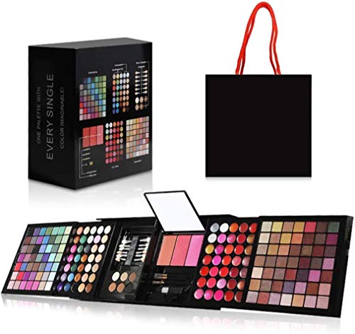 177 Color Hotrose Full Pink Eyeshadow Palette Blush Lip Gloss Concealer Kit Beauty Makeup Set,All-in-One Makeup Kit with Mirror, Applicators-VivaGrace Women