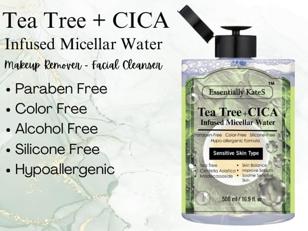 Micellar Water 500ml (16.9 Fl oz), a Jumbo size, Effectively Removes Eye & Face Make-up, No Oil and No Alcohol - Very Moisturizing and Not Painful, a Korean Skin Care-VivaGrace Women