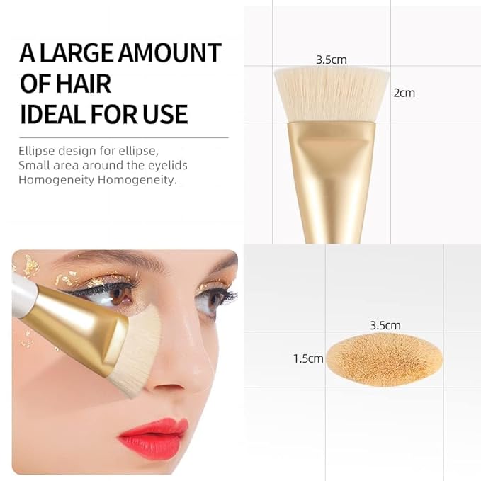 DUcare Contour Brush, Flat Top & Oval Head Face Contouring Brush For Blending & Buffing, Multi-Purpose Face Makeup Brushes for Liquid Foundation/Cream/Facial Mask-VivaGrace Women