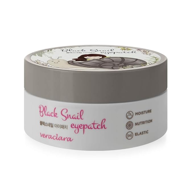 Black Snail Eye Gel Patches Moisturize & Reduce Wrinkle, Elastic Skin with Gold and Collagen, 30 Pairs-VivaGrace Women