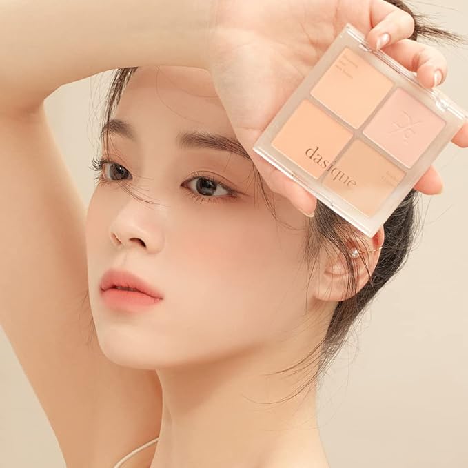 Dasique Blending Mood Cheek #01 Warm Blending l Cruelty-Free l 4 Blendable Shades in Lightweight, Long-lasting, Smooth Powder-VivaGrace Women