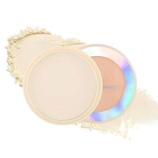 Oil Control Face Pressed Powder, Ultra-Fine Lightweight Face Powder, Soft-focus Matte Finish, Sheer Coverage, Lasting Oil Control, Ivory White (01#)-VivaGrace Women