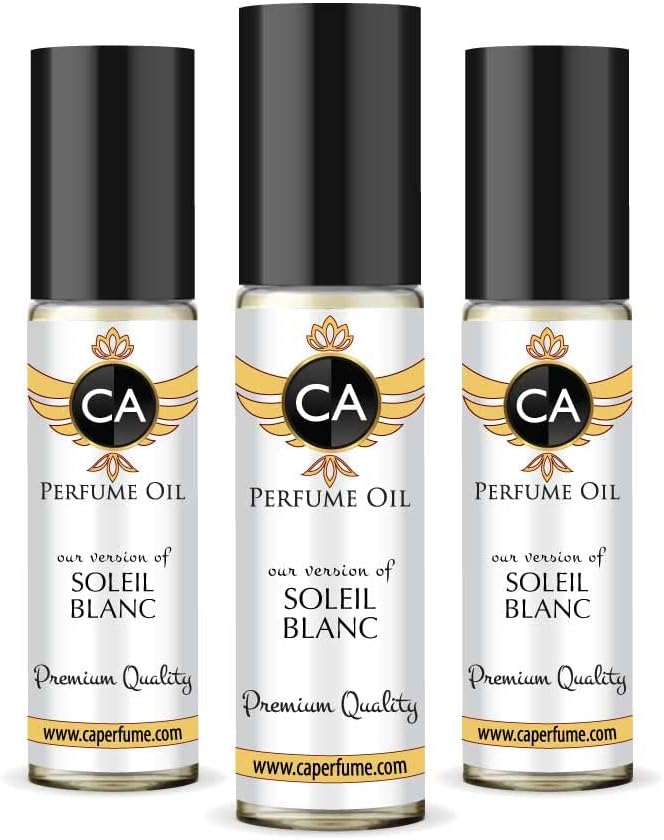 CA Perfume Impression of Soleil Blanc For Women & Men Replica Fragrance Body Oil Dupes Roll-On 0.3 Fl Oz-X3-VivaGrace Women