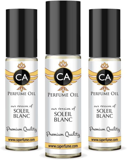CA Perfume Impression of Soleil Blanc For Women & Men Replica Fragrance Body Oil Dupes Roll-On 0.3 Fl Oz-X3-VivaGrace Women