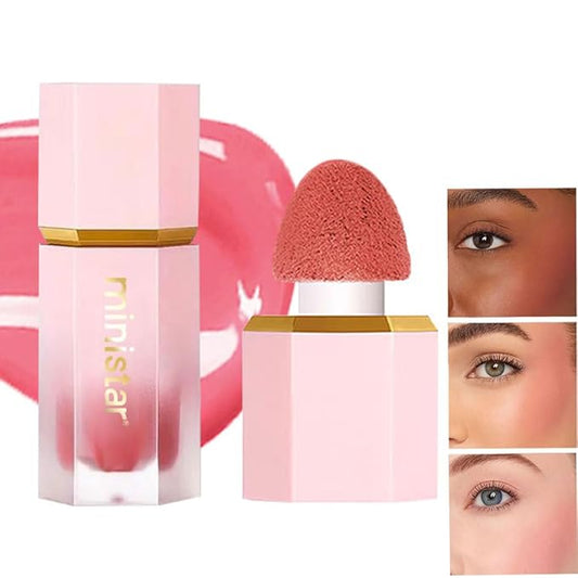 Liquid Blush Makeup, Cream Blush for Cheeks, Waterproof Long Lasting Blush Face Makeup Multi-Use Blush Beauty Wand for Cheeks & Lip Tint Natural Cream Blusher Makeup for All Skin Tones(#05 Warm Kiss)-VivaGrace Women