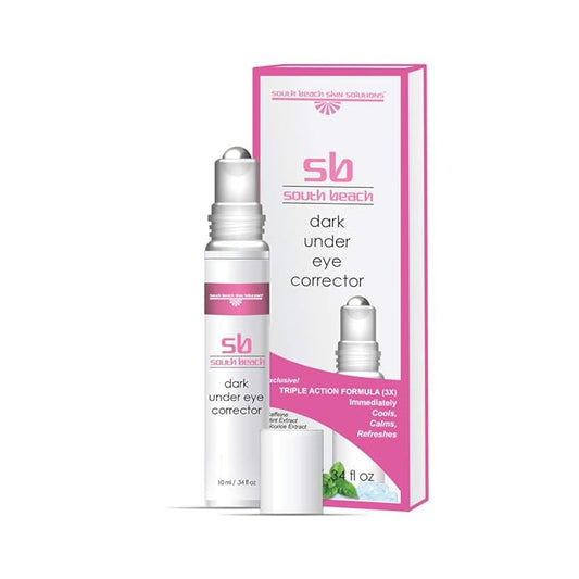 South Beach Dark Under Eye Corrector - Natural Salon Strength Anti Aging Under Eye Cream Treatment - Perfect for Tired Looking Dark Circles, Puffiness, Dark Bags, Dryness - Safe, No Harmful Chemicals-VivaGrace Women