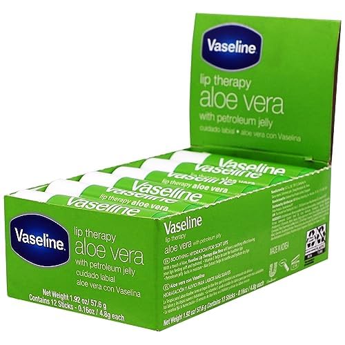 Vaseline Lip w/o Backer Card Aloe - 12 pack box-VivaGrace Women