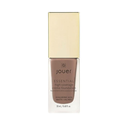 Jouer Essential High Coverage Crème Foundation - Available in 50 Shades for All Skin Tones - Healthy Ingredients - Paraben, Gluten & Cruelty Free - Vegan Friendly-VivaGrace Women