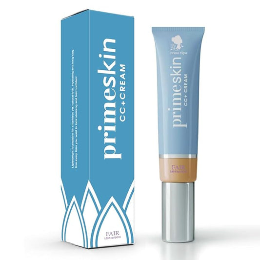 Primeskin Cc Cream for Older Women,Korean Cc Cream, Self Adjusting for Mature Skin, Satin Skin Korean 1.69 Fl Oz/50ml (FAIR)-VivaGrace Women