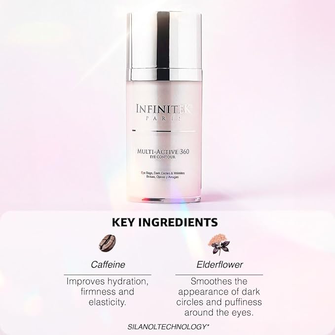 Infinitek Paris Multi-Active Collagen Eye Cream & Retinol Serum Eye Contour - Anti Aging Eye Cream for Wrinkles, Under Eye Treatment for Dark Circles and Under Eye Wrinckle Repair. 0.50 Fl Oz-VivaGrace Women
