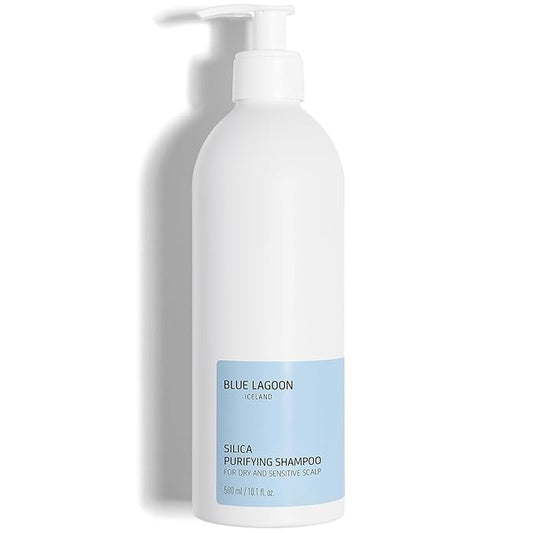 Blue Lagoon Skincare Silica Purifying Shampoo – Anti Dandruff Shampoo & Psoriasis Treatment for Skin – Mineral Salts, Silica, Soothing, Fragrance-Free, 500ML-VivaGrace Women