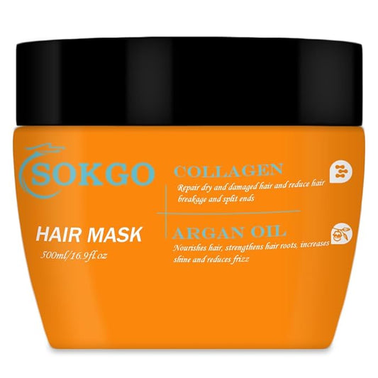 Moroccan Hair Treatment Masks, Hydrating Argan Oil Hair Mask, Collagen Hair Treatment, Deep Conditioning Hair Mask for Dry Damaged Hair-VivaGrace Women