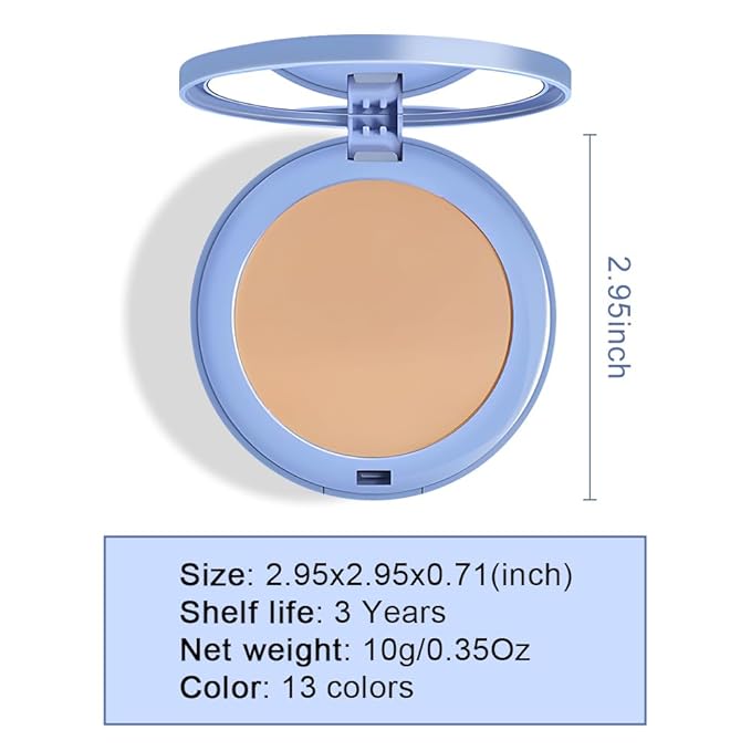 evpct Kaely Oil Control Pressed Face Powder, Get Smooth Flawless Fine Lines and Lightweight Finishing Foundation, Control Shine Long Lasting Waterproof Face Setting Powder Cosmetic, 11 Radiant Honey-VivaGrace Women